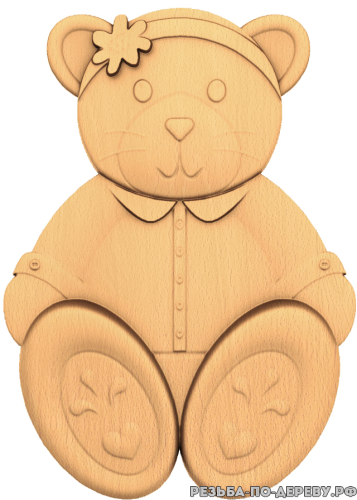 Мишка Тедди из дерева